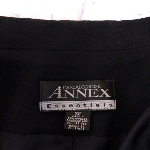 Casual Corner Annex Blazer Black Classic Sz 2P - Picture 4 of 4